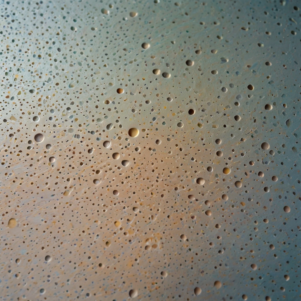 malt overflate med små hull i malingen