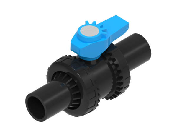DN25 BALL VALVE VEEBEV PVC PE END MAN.