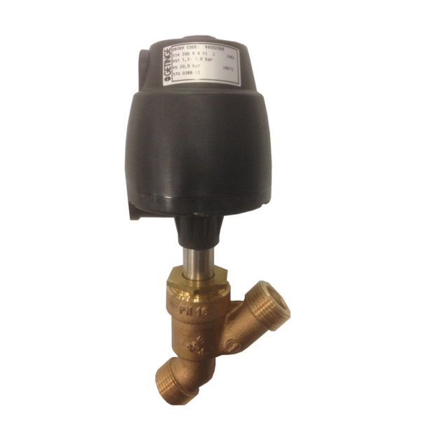 Angle seat globe valve, pneum, DN15