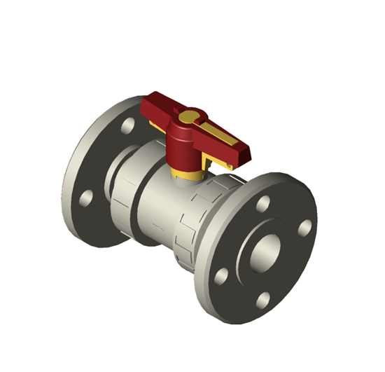 KULEVENTIL S 4 DN40 FL PP PN10