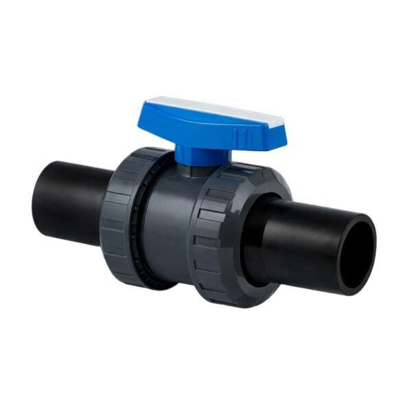 PVC BALL VALVE DN50 D63 PN16 PE-LONG SPIGOT