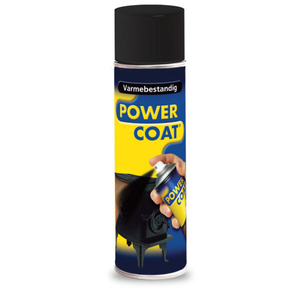 POWER COAT VARMEBESTANDIG SPRAY SVART 500 ML