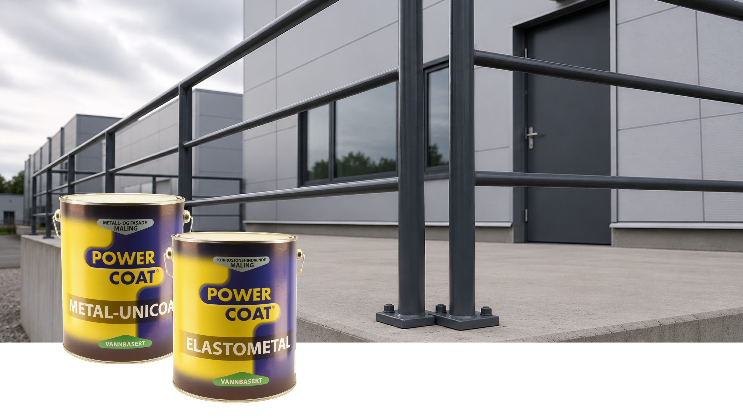 Maling av behandlede metallfasader