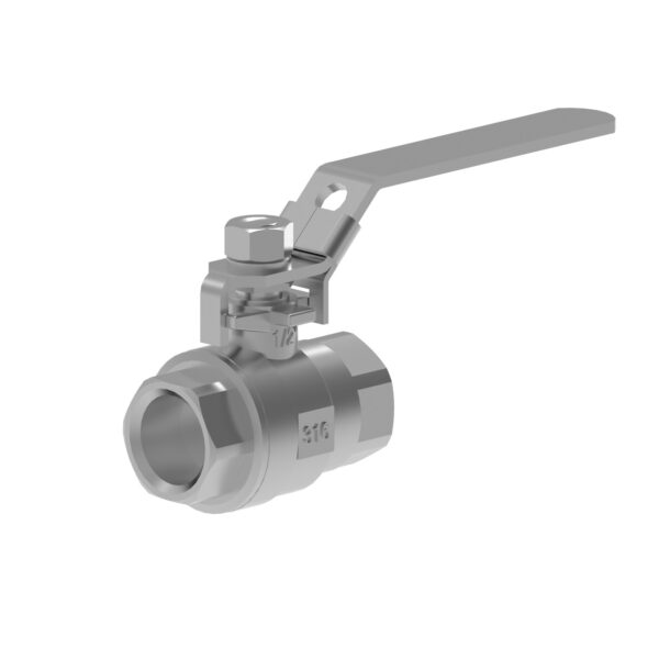 2PC BALL VALVE THR. SS316 1/4" CLEANED FOR OXYGEN