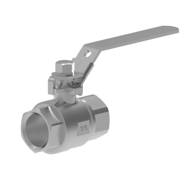2PC BALL VALVE THR. SS316 1" CLEANED FOR OXYGEN