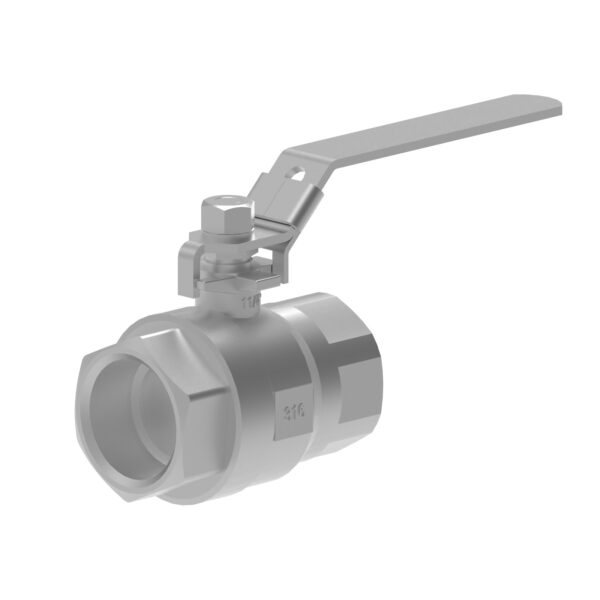 2PC BALL VALVE THR. SS316 1-1/4" CLEANED FOR OXYGE