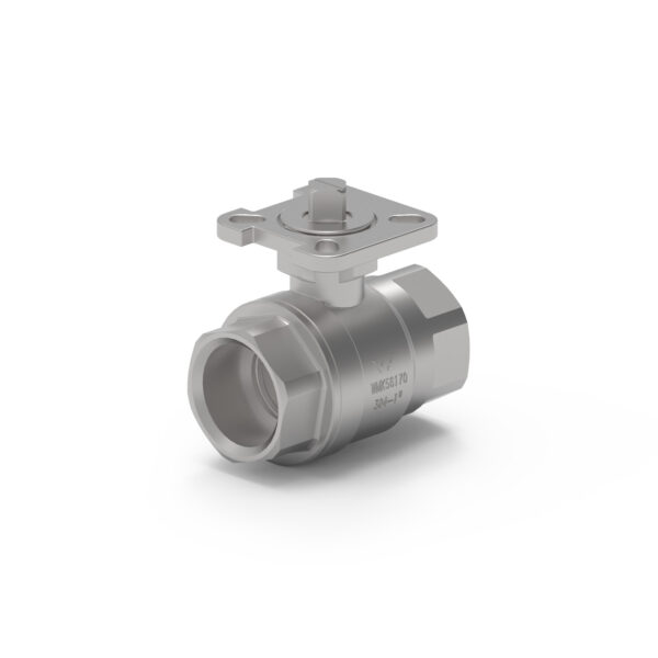 2PC 1 1/4" ISO TOP BSP BALLVALVE SS316 CLEANED FOR