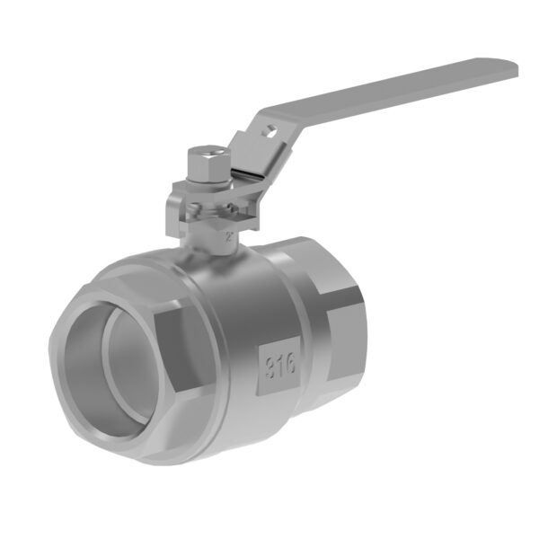 2PC BALL VALVE THR. SS316 2" CLEANED FOR OXYGEN
