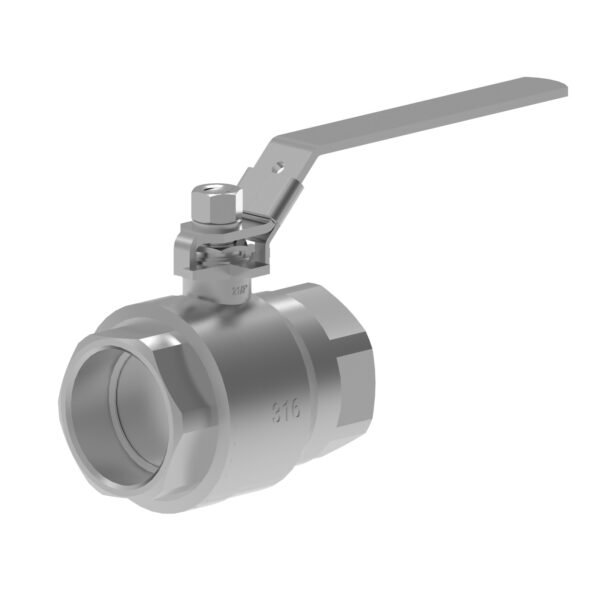 2PC BALL VALVE THR. SS316 2-1/2" CLEANED FOR OXYGE