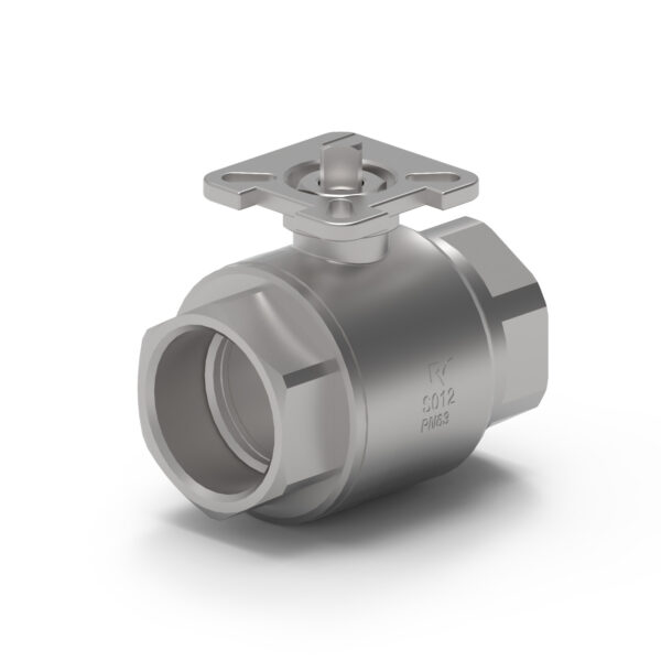 2PC 2 1/2" ISO TOP BSP BALL VALVE SS316 CLEANED FO