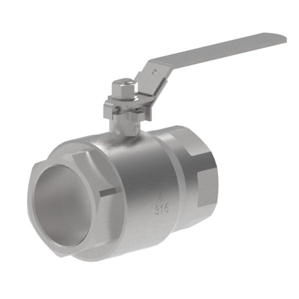 2PC BALL VALVE THR. SS316 4" CLEANED FOR OXYGEN