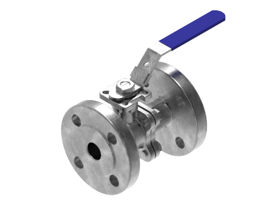 2PC BALL VALVE FL. SS316 DN40 CLEANED FOR OXYGEN