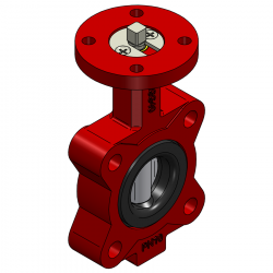 BF-VALVE DN40 PN10/PN16 LUG NYLON