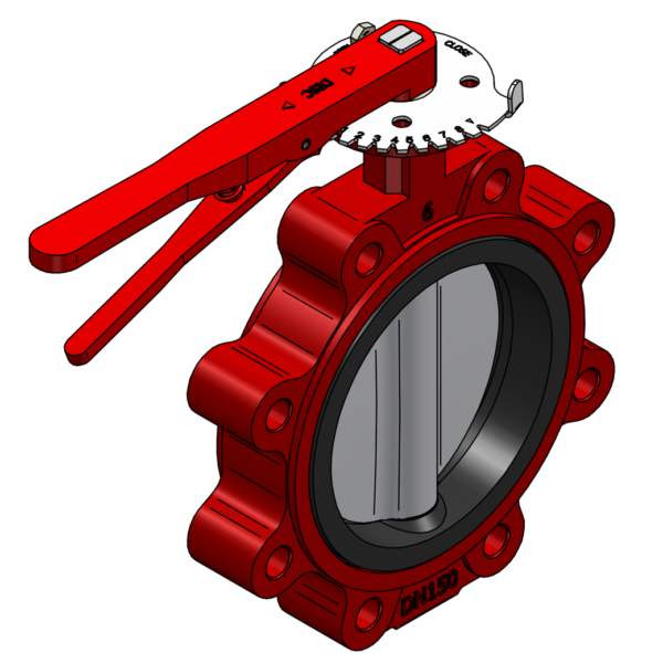 LT BUTTERFLY VALVE GGG40 DN150 LUG PN10 STK-LISTE