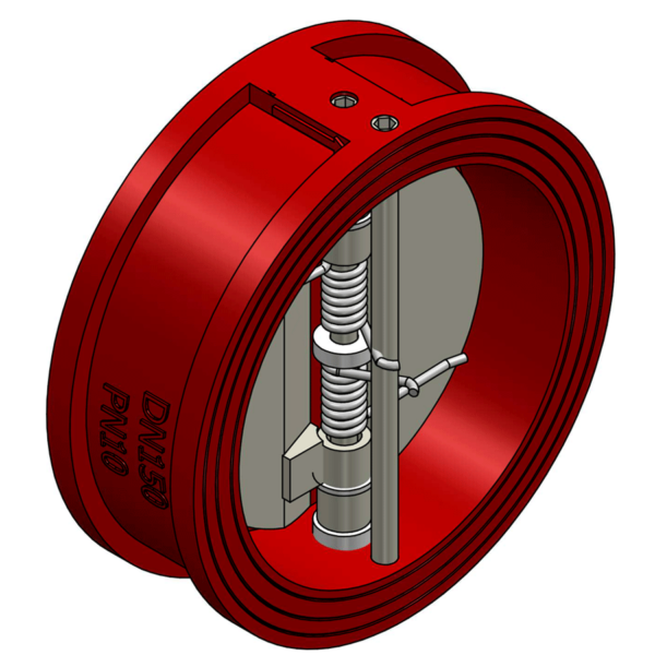 DN150 Dual plate check valve GGG40 body