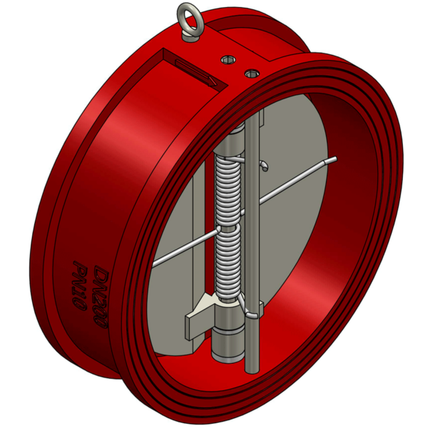 DN200 Dual plate check valve GGG40 body