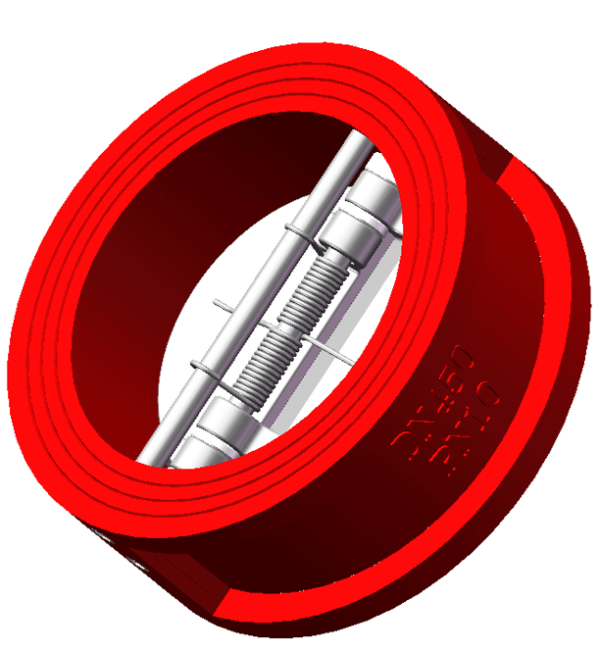 DN450 Dual plate check valve GGG40 body