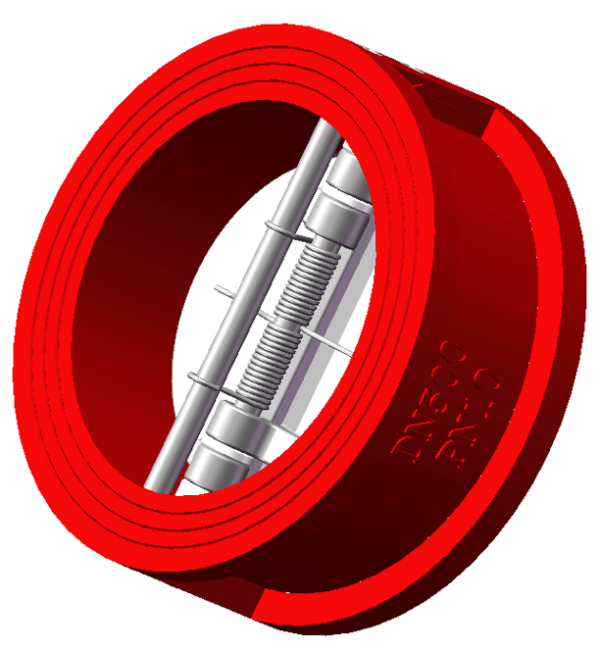 DN500 Dual plate check valve GGG40 body