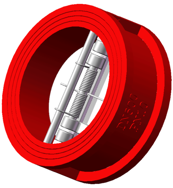 DN600 Dual plate check valve GGG40 body
