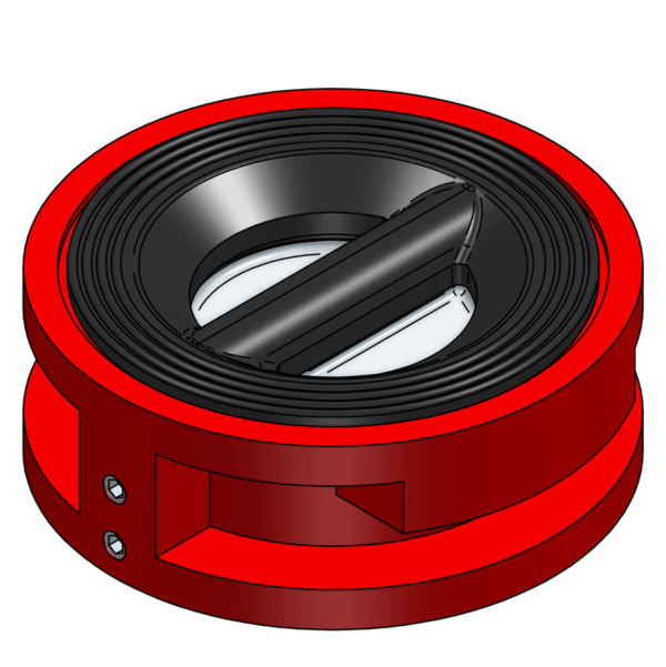 DN65 DUO CHECK VALVE, RUBBER LINED