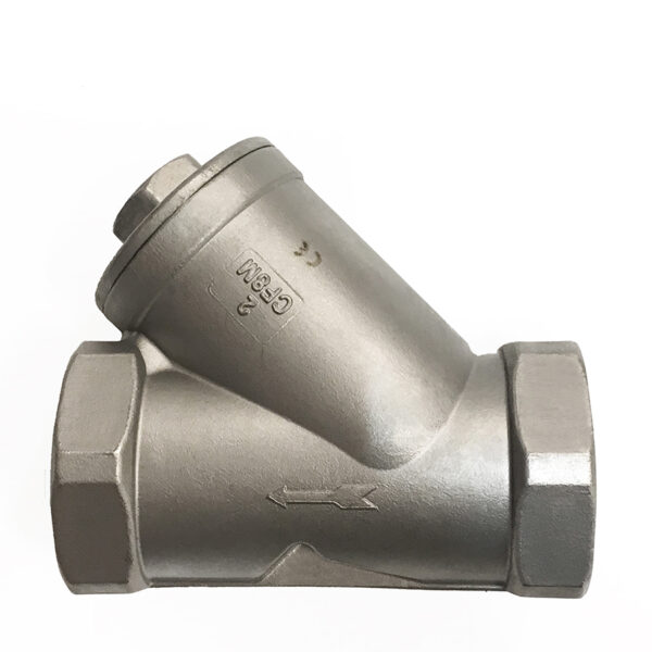 1/2" Y TYPE CHECK VALVE THREADED SS316 PN40