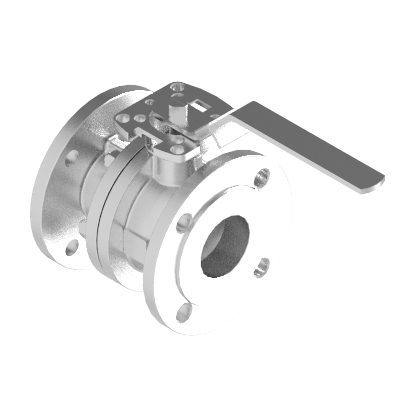 2PC BALL VALVE F502-4F PN16 DN65 FLANGED