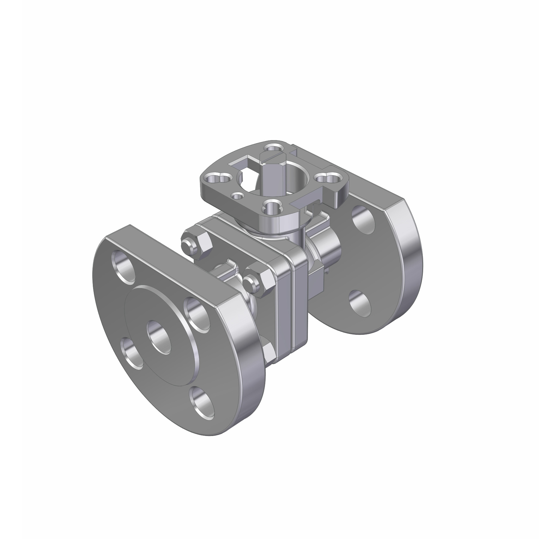 2PC BALL VALVE F502-V6F DN15 PN16/PN40 FLANGED