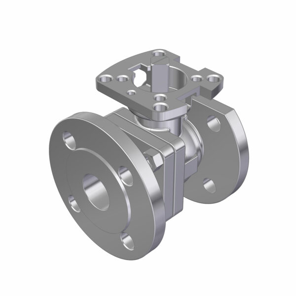 2PC BALL VALVE F502-V6F DN40 PN16/PN40 FLANGED