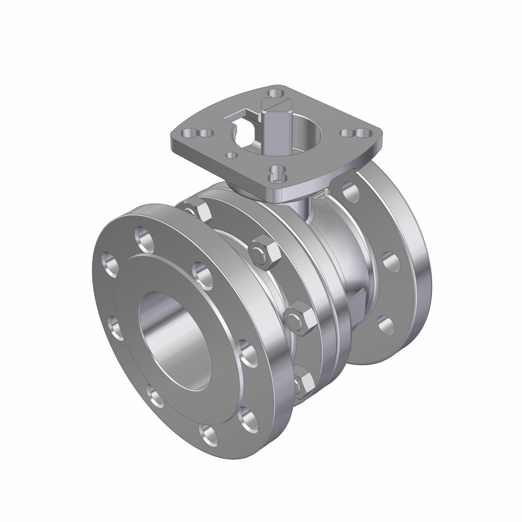2PC BALL VALVE F502-V6F DN80 PN16/PN40 FLANGED