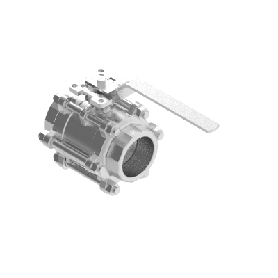 3PC BALL VALVE S600-1F 1000PSI 2 1/2" BSPP THREAD