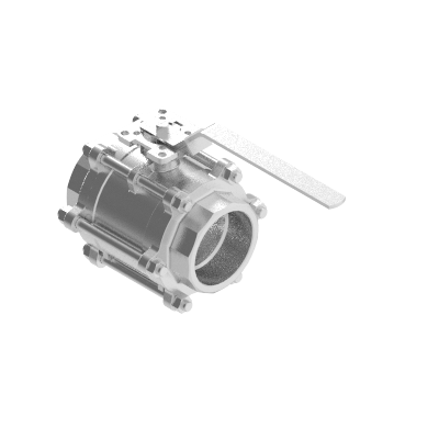 3PC BALL VALVE S600-1F 1000PSI 4" BSPP THREAD