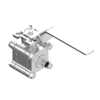 3PC BALL VALVE S600-3F 2000PSI 1/4" WELDED