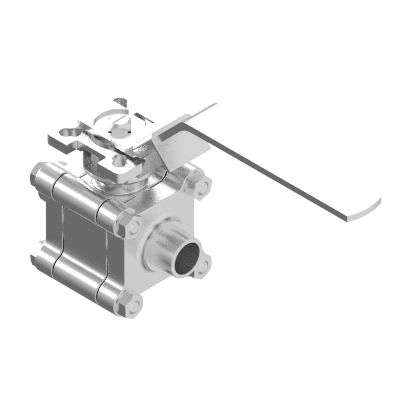 3PC BALL VALVE S600-3F 2000PSI 3/8" WELDED
