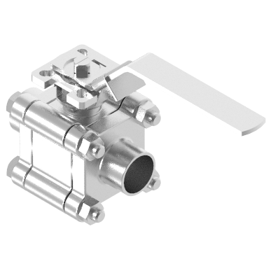 3PC BALL VALVE S600-3F 2000PSI 3/4" WELDED