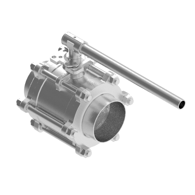 3PC BALL VALVE S600-3F 1000PSI 4" WELDED