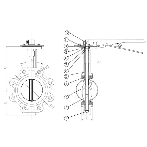 BF-VALVE DN100 16BAR PN10/16 LUG
