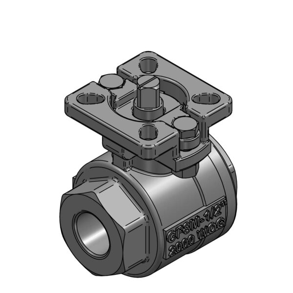 2PC BALLVALVE G2PQ11FV 1/2" 2000PSI BSP