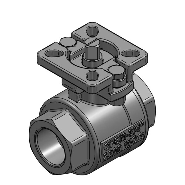 2PC BALLVALVE G2PQ11FV 3/4" 2000PSI BSP