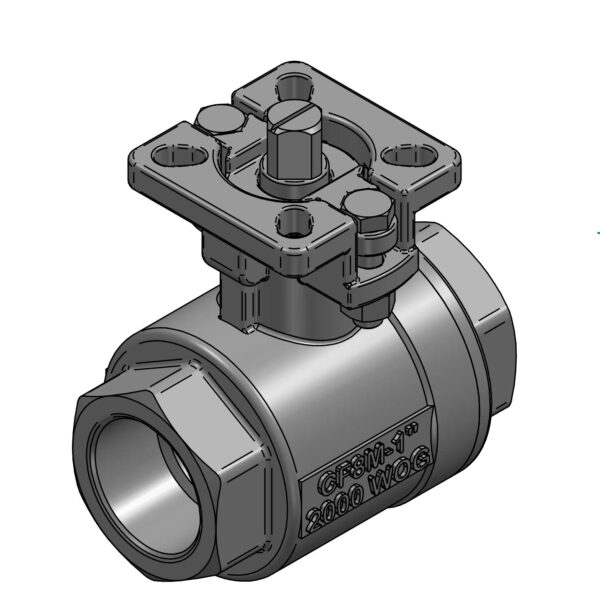 2PC BALLVALVE G2PQ11FV 1" 2000PSI BSP