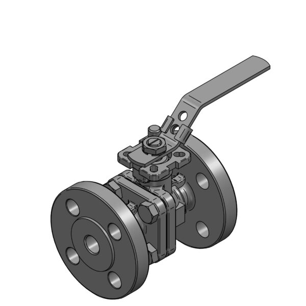 BALLVALVE V-PORT 30 DEG 1/2" FLANGED PN40 SS316