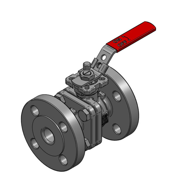 BALLVALVE V-PORT 30 DEG 3/4" FLANGED PN40 SS316