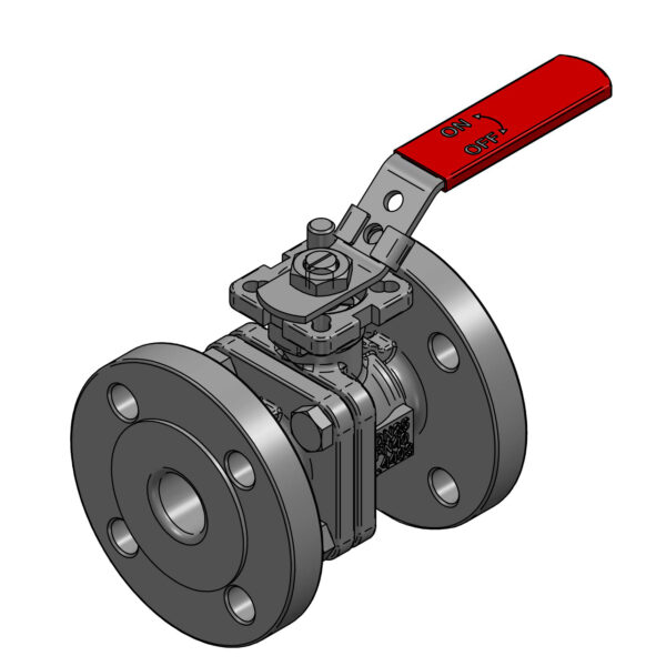 BALLVALVE V-PORT 30 DEG 1" FLANGED PN40 SS316