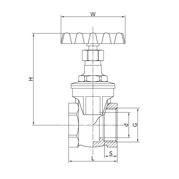 MAN. GATE VALVE J11T-16T 1-1/4" 16BAR BSPP